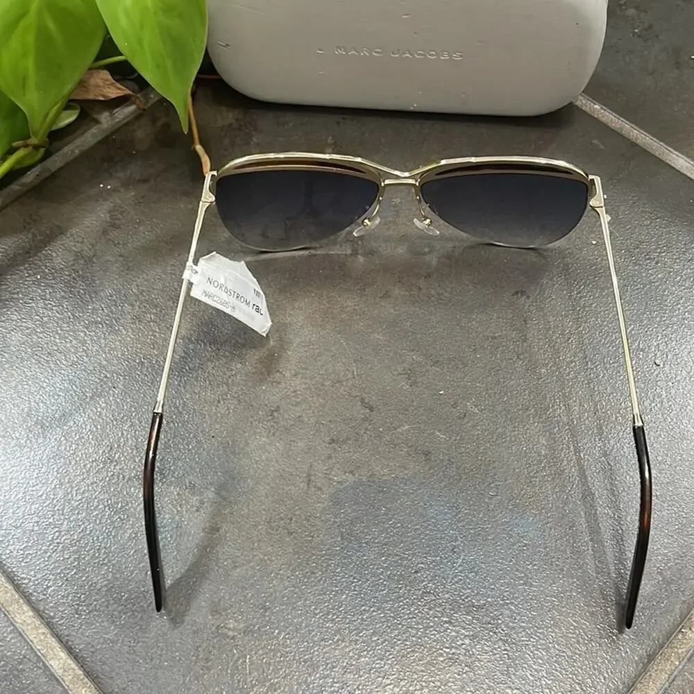 Marc Jacobs‎ Gold Metal Gradient Pilot 61mm Sunglasses